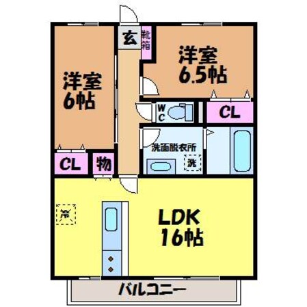 ＨＥＲＯ（デザイナーズマンション）の物件間取画像